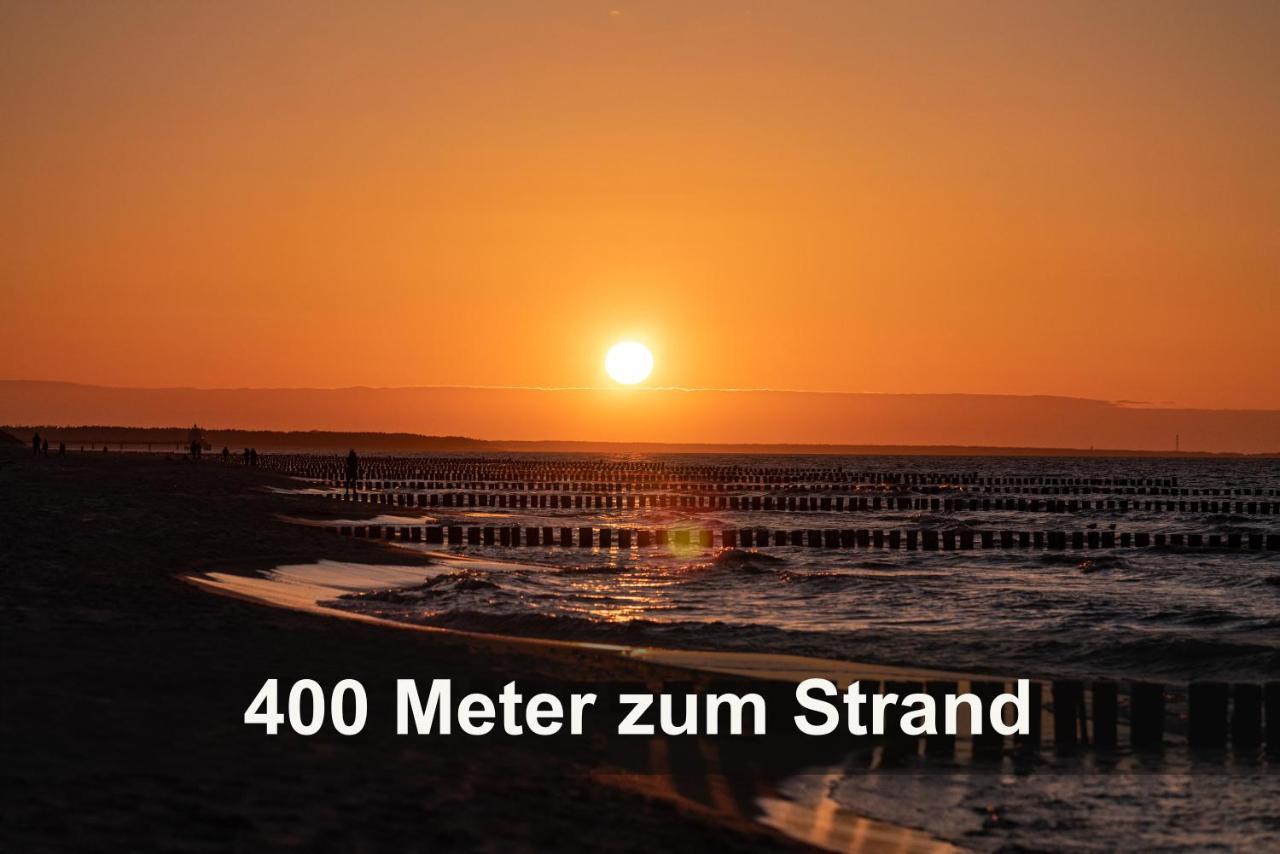 Ostseelagune Zingst, Exklusive Dhh, Strandnah, Sauna, Kamin, 3 Sz, 2 Baeder, Glasfaser, Haustierfrei, Garten Mit Suedterrasse, E-Ladesaeule, 2 Stellplaetze, Strandkorb, Fahrradschuppen, Waschmaschine, Trockner, Nichtraucher Kültér fotó